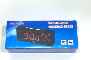 BUDZIK ELEKTRONICZNY LED DUŻE CYFRY [763]