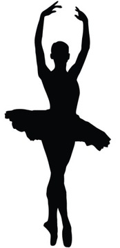 NAKLEJKI NA ŚCIANĘ BALET BALERINA BALETNICA 150cm