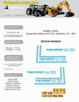 PROBST VM203 UKŁADARKA NAKLEJKI NAKLEJKA