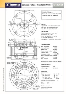 Rotator hydrauliczny THUMM Typ 620 H-1/2 żuraw hds