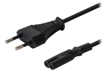 Kabel zasilający uniwersalny płaski 2pin ósemka 3m