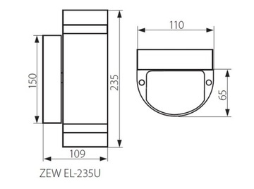 НАРУЖНЫЙ ФАСАДНЫЙ СВЕТИЛЬНИК EL-235U-GR 230В IP44 22443