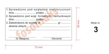 Штамп DECRETION max 73х37мм WAGRAF POLAN 8