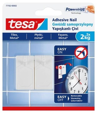 TESA 77762 GWÓŹDŹ SAMOPRZYLEPNY na płytki 2kg x2sz