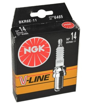 4x ŚWIECE ZAPŁONOWE NGK V-LINE 14 BKR6E-11 6465 4 SZTUKI LPG CNG