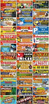 BANER KOPARKO ŁADOWARKA rowy niewacja terenu SZYLD
