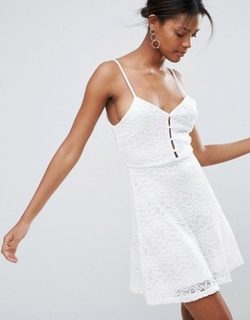 New Look - efektowna biała sukienka 42