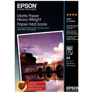 Плотная матовая бумага Epson A4 — 50 листов.