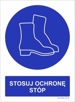 TABLICZKA STOSUJ OCHRONĘ STÓP 30X22 - PRODUCENT