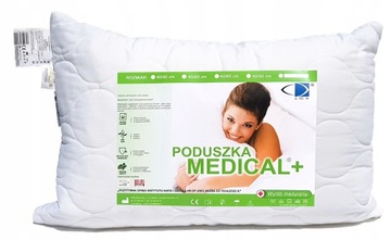 PODUSZKA ANTYALERGICZNA MEDICAL 40X80 PIKOWANA GRUBA BIAŁA 95°C