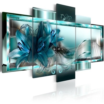 OBRAZ DO SALONU 200x100cm KWIAT LILIE b-C-0153-b-n
