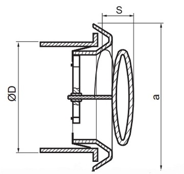 ПРОВИВАТЕЛЬ ПРИТОЧНОГО И ВЫТЯЖНОГО ВОЗДУХА КРУГЛАЯ РЕШЕТКА ABS 100