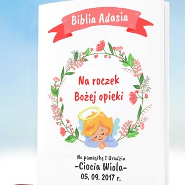 Biblia Święta Historia dla dzieci Chrzest GRAWER