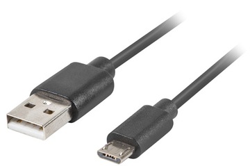 KABEL USB MICRO B - A 2.0 QC 3.0 CZARNY 0.5M