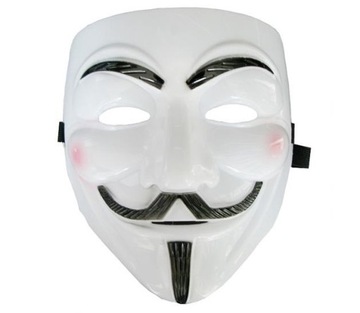 Maska protestu Guya Fawkesa z V jak Vendetta strój przebranie na Halloween