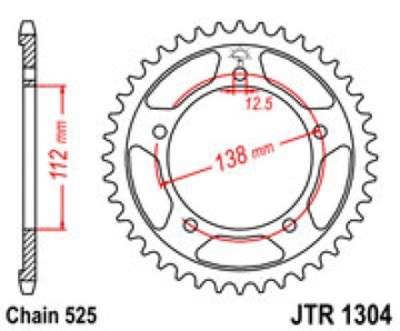 ВЕДОМАЯ ЗАДНЯЯ ЗВЕЗДОЧКА JT. СТАЛЬ