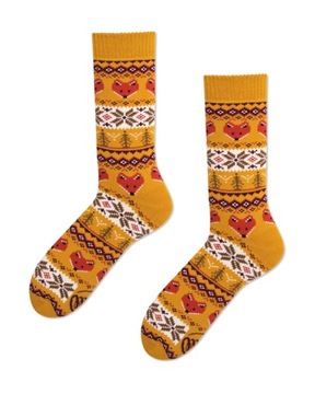 Ponožky dámske teplé hrubé farebné vianočné darčeky darček 35-38
