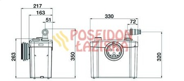 SFA SANITOP ROZDRABNIACZ DO WC + UMYWALKA ST