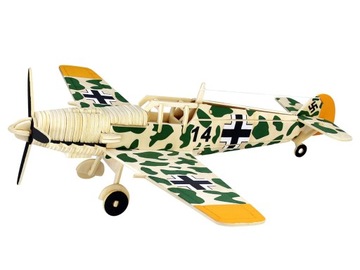 PUZZLE DREWNIANE 3D Samolot Messerschmitt Bf109