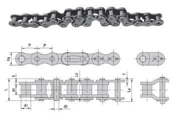 06B-1 Цепь приводного ролика 06 B1 3/8' 1шт=5Мб