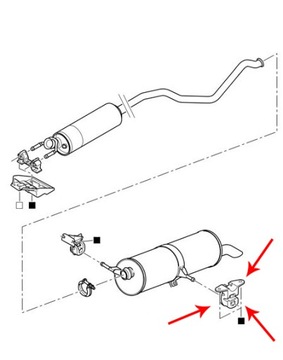 ПОДВЕСКА ЗАДНЕГО ГЛУШИТЕЛЯ PEUGEOT 307 CITROEN C4