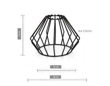 Абажур из металлической проволоки для светильников Edison LOFT Druciak