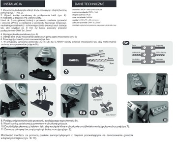 Мебельная розетка 4х250В INOX OR-AE-1340 угловая