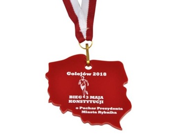 medal pamiątka okolicznościowy+wstążka drukUV 50sz