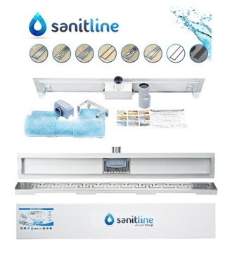 Линейный трап SANITLINE CERAMIC 80см ДЛЯ ПЛИТКИ