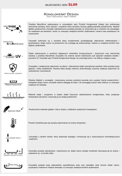 Умывальник конгломерат 50, встраиваемый, тонкий бортик