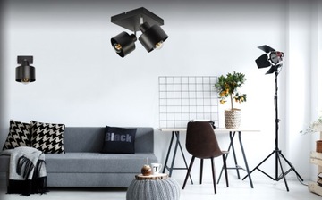 Потолочный светильник в скандинавском стиле LOFT Черный 384-A2 LED