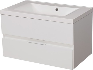 ELEGANTE meble łazienkowe biała szafka + umyw. 80