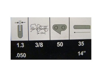 НАПРАВЛЯЮЩИЕ 35 СМ 14 ДЮЙМОВ 50 ЗВЕНИЙ STIHL 2XCHAIN