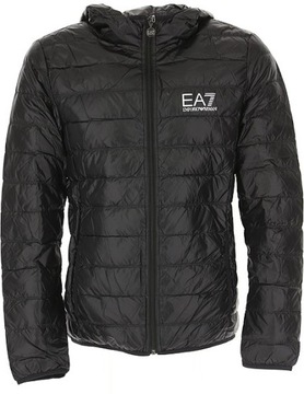 EMPORIO ARMANI EA7 puchowa kurtka z kapturem przejsciowa BLACK XL