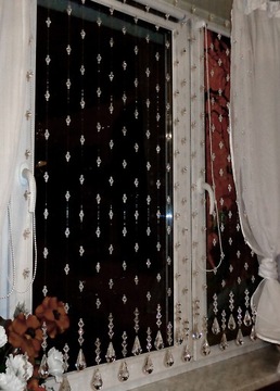 Подвеска КРИСТАЛЛЫ бусины макароны 220 см H3