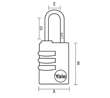 КОМБИНИРОВАННЫЙ НАВЕСНОЙ ЗАМОК КОМБИНИРОВАННЫЙ НАВЕСНОЙ ЗАМОК, Чемодан, YALE 30