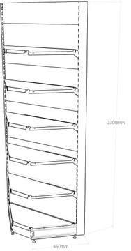 MAGO металлический уголок SHOP SHELF 230/90/45