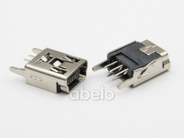 GNIAZDO MINI USB TYP B 5+4 PIN DIP KĄTOWE gu27