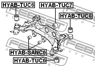 ВТУЛКА ПОДУШКИ КОЛЯСКИ HYUNDAI TUCSON