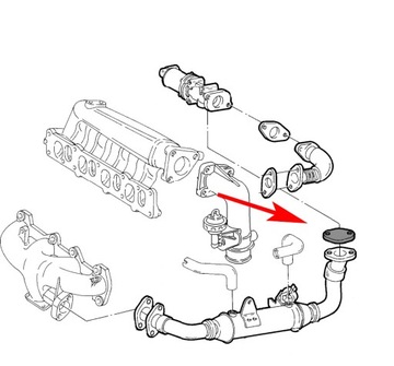 003 Заглушка EGR FIAT ALFA LANCIA JTD 1.9 8V 2.4