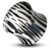 TUNELE PLUGI TUNEL PLUG AKRYLOWY ZEBRA 10 mm
