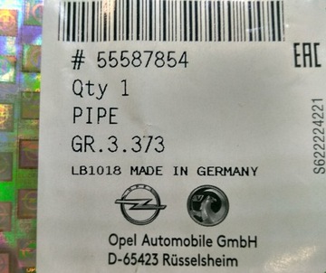 Opel OE 55587854 OPEL OE 55587854