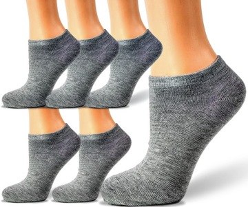 Ponožky ponožky členkové ponožky dámske bavlnené 6 párov 35-38
