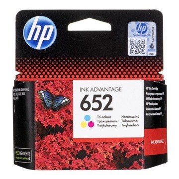 Oryginalny Tusz HP 652 KOLOR F6V24AE Deskjet Ink