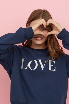 СВИТШОТ H&M TREND С НАПИСЬЮ LOVE XS LAST