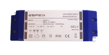 ZASILACZ DO TAŚM LED IP20 100W 12V 8,33A