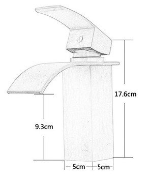 фото ориг. №3, Washbasin faucet freestanding black waterfall royal