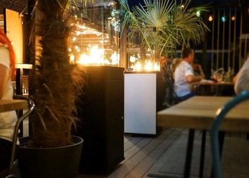 OGRZEWACZ GAZOWY PATIO STAL LAMPA NA TARAS OGRÓD