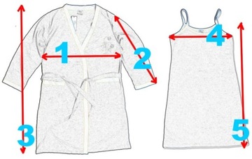 KOMPLET szlafrok + koszula nocna ramiączka - L