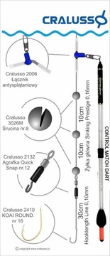 Поплавок, Waggler Cralusso Control Match Dart 6 г